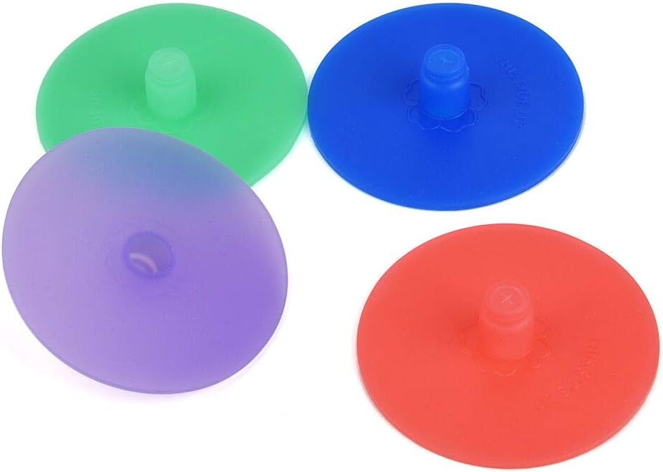 4 Pack Smart Airlock Pickle Pipe Silicone Waterless Fermentation Airlock Lids for Mason Jar Fermentation(red, Green, Purple, Blue)