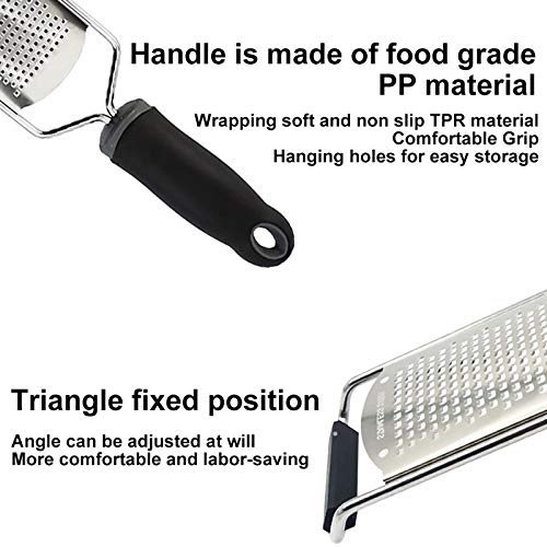 SDFSX Zester Grater, Stainless Steel Cheese Grater,with Soft Protective
