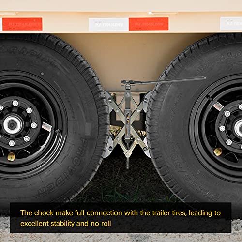 WEIZE X Chocks, Wheel Stabilizer for Camper RV Travel Trailers with Handle, Range from 3.52'' to