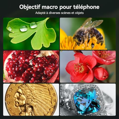 APEXEL Professional Macro Lens for Smartphone HD Macro Smartphone Compatible with iPhone, Pixels, Samsung Galaxy, Huawei, Xiaomi and Most Mobile Phones