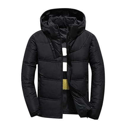 Celucke Herren Winterjacke Mode Warme Steppjacke mit Kapuze,Männer Winterparka Daunenparka Casual Kapuzenjacke Wattierte Jack