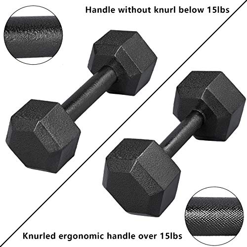 papababe Dumbbells Set Cast Iron Dumbbells Set Free Weights Hex