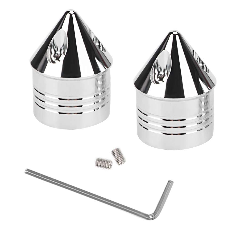 Motorcycle Axle Cover Chrome Thin Cut Nut Black Replacement Accessory Work With Forty Eight Road Kings Street ect.(Electroplate)