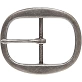 1 1/2 Inch Nickel Free Center Bar Single Prong Oval Belt Buckle