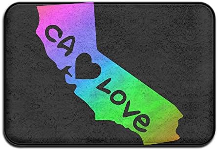California Love State Non Slip Doormat Entrance Mat Floor Mat Rug Dirt Trapper Mats 15.7"x23.6"