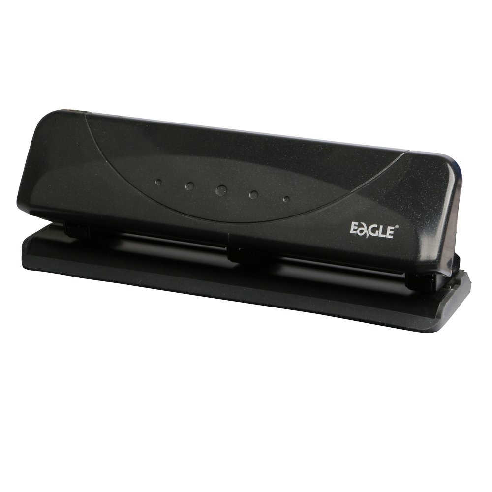 Eagle Desktop 3 Hole Punch, Office Hole Puncher, Low Force, 20 Sheets Capacity