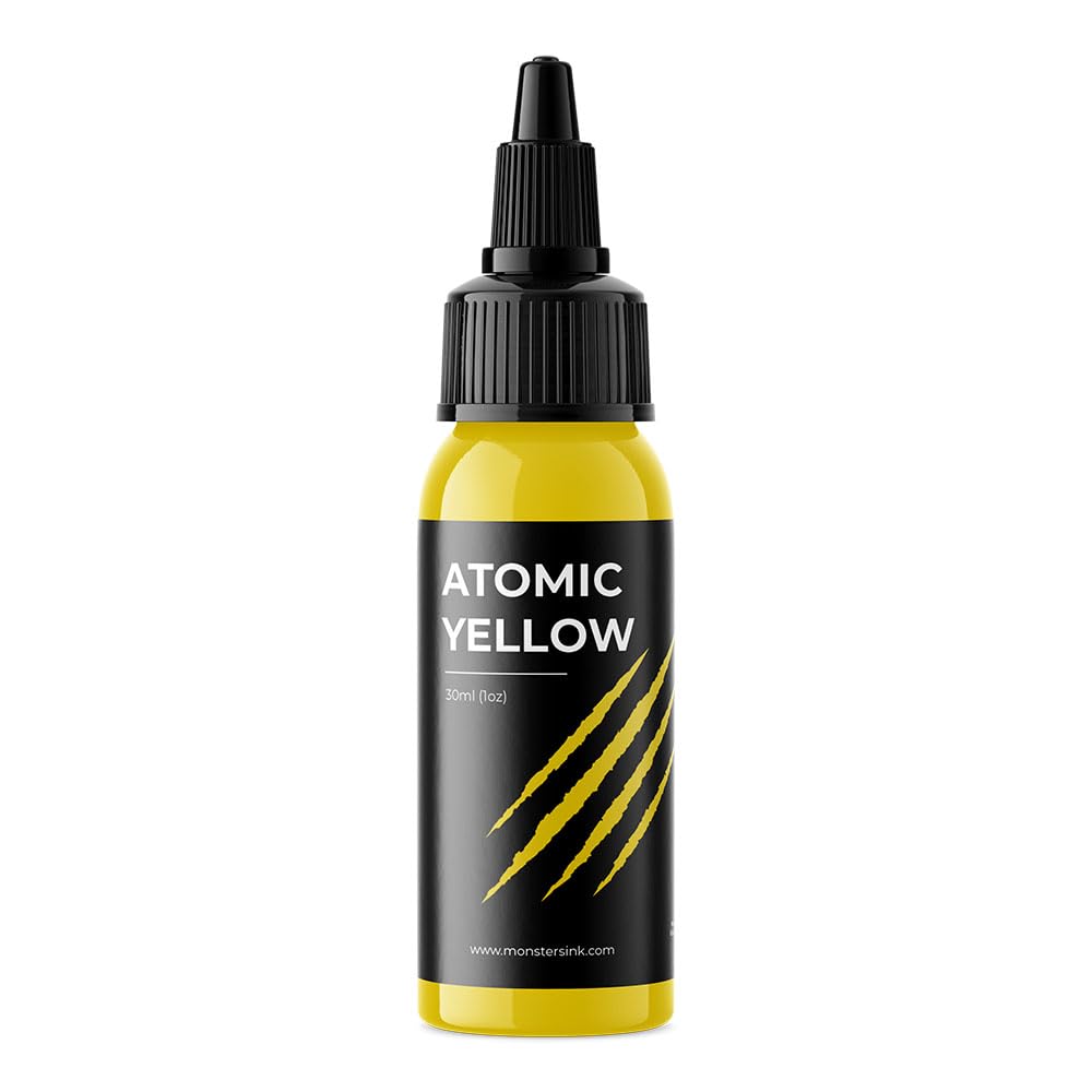 Yellow Tattoo Ink by Monsters Ink Tattoo (Atomic Yellow, 30ml) — image 1
