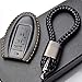 Vitodeco Leather Smart Key Fob Case Compatible with Nissan Versa, Sentra, Altima, Maxima, Rogue 2007-2022 (5 Buttons, Black)