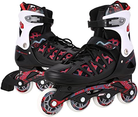 Dongchuan Inline Skates Women/Men Adjustable Size 5-8 Kid 12J-2/2-5 for Boys Girls Aggressive Roller Skates with LED PU Wheels Durable Outdoor/Indoor Gift Toddlers/Teen