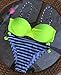 Nulibenna Push Up Two Piece Bikini Swimsuit Candy Patch Padded Swimwear Yellow Large