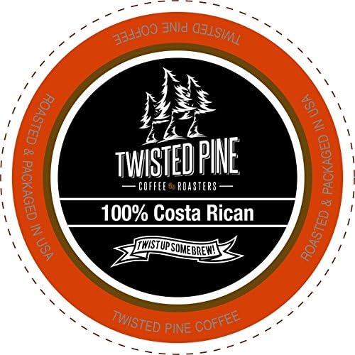 Twisted PineCoffee 100% Costa Rican, Medium Roast, Single-Serve Cups for Keurig K-Cup Brewers, 12 Count