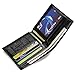 LAORENTOU Men's Wallets Genuine Leather Mens Bifold Wallets with Zipper Coin Pocket Casual Men Purse Slim Wallet