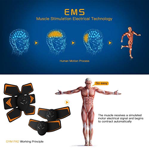 Antmona Abs Stimulator, Muscle Toner - Abs Stimulating Belt- Abdominal Toner- Training Device for Muscles- Wireless Portable to-Go Gym Device- Muscle Sculpting at Home- Fitness Equipment, Black