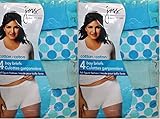 Just My Size Women's Plus Size Boy Brief Panties, 4-Pack