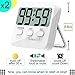 2- Pack Kitchen Timer Digital Timer for Time Management, Teacher, Classroom, Cooking - Large Screen, Big Digits, On/Off Button, Magnetic Back - AAA Battery Included