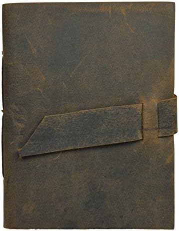 ALBORZ Handmade Crazy horse Leather Journal, Notebook, Planner, for Men &amp; Women Unlined Paper Best Gift for Art Sketchbook, Travel Diary &amp; Notebooks Size 7 Inches
