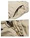 JoJoJoy Men's Casual Loose Fit Cargo Shorts, Straight Multi-Pocket Cotton Outdoor Wear Khaki Size 36