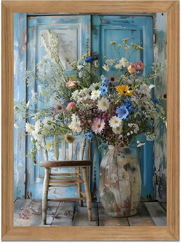 Wildflower Daisy Framed Wall Art Canvas