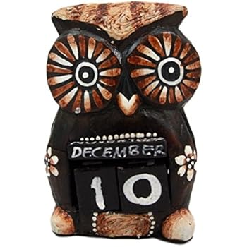 Amazon Com Balikraft Hand Made Wood Artisans Burung Hantu Green