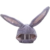 BOBILIKE Plush Fun Bunny Ears Hood Women Costume Hats Christmas Gift Warm Soft and Cozy