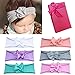 Elesa Miracle Hair Accessories Sweet Baby Girl's Gift Box with Chiffon Lace Hair Bow Flower Headband (6pc Pure Color Headband)
