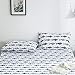 BuLuTu Cotton Navy/Grey Shark Print Bed Pillowcases Set of 2 Queen White Fish Pillow Covers Decorative Standard For Boys Girls Envelope Closure End-Premium,Breathable,Hypoallergenic (2 Pieces,20