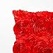Pillow Case 3D Rose Flowers, Keepfit Home Bed Sofa Cushion Pillow Cover Wedding Decor Valentine's Day (Red, 43X43cm/16.9