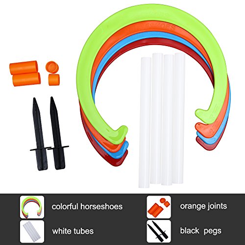 Acekid Kids Horseshoe Play Set Toss Games Sports Toys Classic Sports Playground Equipment