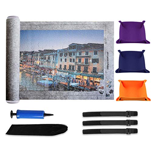 Puzzle Mat for Jigsaw Puzzles Roll Up 2000 Pieces and Storage Large （46