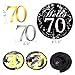 70th Birthday Decorations Kit- Konsait Cheers to 70 Years Banner Swallowtail Bunting Garland Sparkling Celebration 70 Hanging Swirls,Perfect 70 Years Old Party Supplies 70th Anniversary Decorations