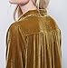 R.Vivimos Womens Velvet Long Sleeve Pocket Casual Mini Shirt Dress (Large, Gold)