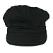 Women's Lightweight 100% Cotton Soft Fit Newsboy Cap with Elastic Back - Black