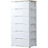 アイリスオーヤマ チェスト ラクラク引出し 木天板 6段 幅56×奥行41.5×高さ119cm ホワイト/ナチュラル HG-556R