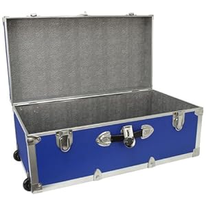 Mercury Luggage Seward Trunk 30-Inch Footlocker with Nickel Trim, One Size, Pink