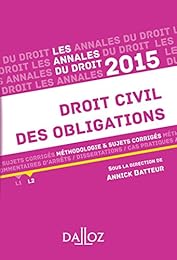 Droit civil des obligations, 2015