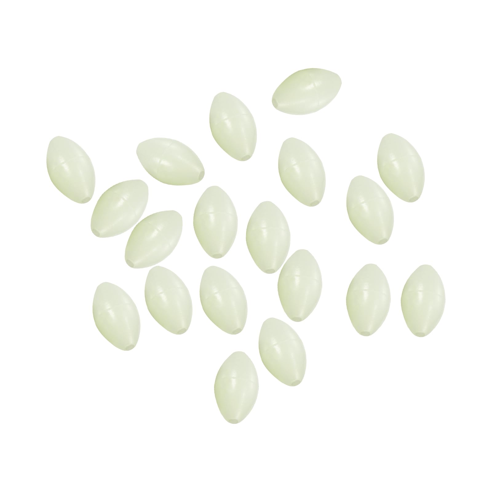 Photo 1 of PATIKIL 10x7mm Glow Fishing Beads, 200Pcs Plastic Oval Rubber Luminous Fishing Bait Eggs Rig Bead Tackle Lures Accessories with Storage Box, White
