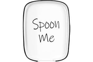 TEZZ Spoon Rest For Kitchen Counter, 5.8×4.45 Inch, Ceramic Spoon Holder For Stove Top or Counter Top, Perfect for Placing Kitchen Utensils, Ladle, Coffee Spoons, Cooking spoons, Spatula, Tongs & More