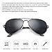 MT.MIT Classic Aviator Polarized Metal Frame Sunglasses 100% UV Protection (Black)