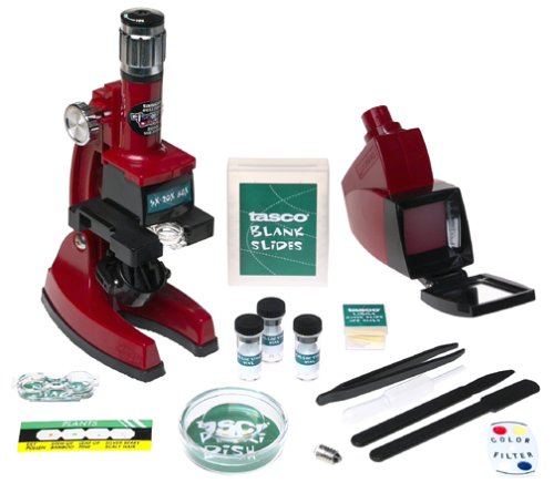 Tasco 1200x Zoom Microscope w/Case and 68 Piece Kit