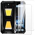 Shantime 2 Pack Tempered Glass + TPU Phone Case Combo Compatible with Unihertz Tank 3S, Shockproof Protective Cover and Screen Protector Set Black