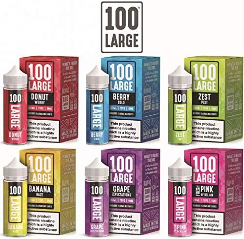 100ml Large 100 Juice E Liquid Premium Shortfill Vape Juice 0mg 70/30 All Flavours (Donut Worry)