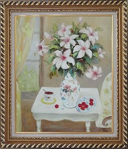 Superbe Bouquet De Fleurs Nature Morte Fenêtre Tableau