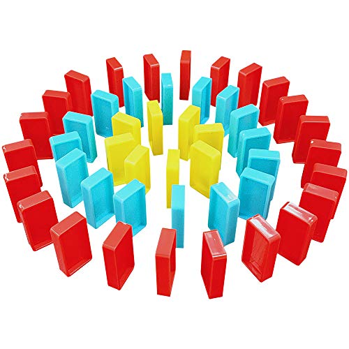 Domino Train, Domino Blocks Set, Domino Construction Vehicle Toys, Building and Stacking Toy Blocks Domino Set for 3-7 Year Old Toys, Boys Girls Creative Gifts for Kids