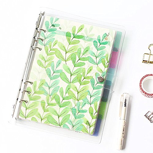 Rancco A7 Binder Index Dividers/PVC Insertable Index Page, 2 Sets 12 Pcs Translucent Binder Tab Cards for Filofax Notebook/Travel Diary Journal/Planner - Thumbnail 4