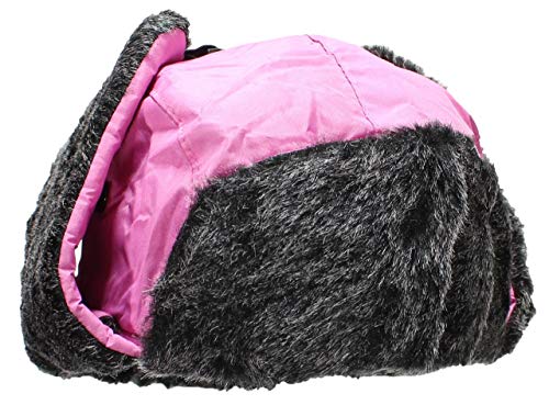Best Winter Hats Big Kids Nylon Russian/Aviator Winter Cap (One Size) - Pink