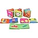 Here Fashion Squashy Soft Cloth Book Cartoon Word Book Non-Toxic Fabric Baby Toddler Intelligence Development Education Toys - Set of 6