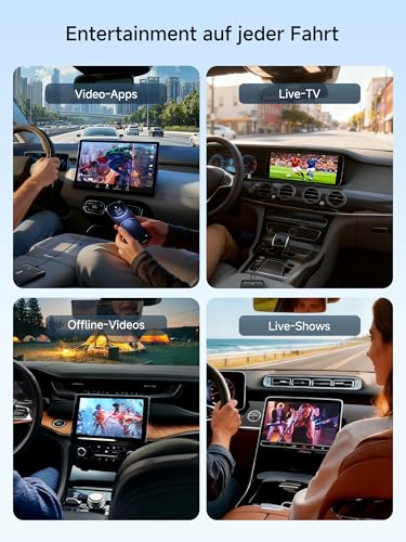ATOTOSELECT CarPlay Wireless Adapter, Magic AI Box Android Car with Dual WiFi Stability, Compatible with Wired Factory CarPlay & Android Car, for YouTube/Netflix