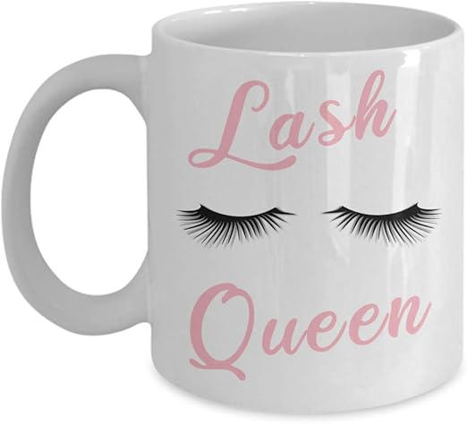 Amazon Com Hollywood Twine Lash Queen Mug Lash Tech Gift Lashes Technician Coffee Cup Eyelash Artist Gifts Home Kitchen