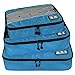 BAGSMART Travel Packing Cubes 3 Sets Luggage Packing Organizer for Carry-on Accessories, Indigo blue