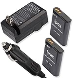 Two Battery + Home Wall Charger + Car Plug Kit for for Nikon COOLPIX P600 P610 P900 S810c B700 EN-EL23 ENEL23 with carrying case gift by IPAX
